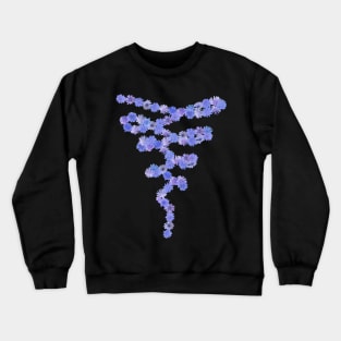 Blue and Purple Chicory Flowers Chain Crewneck Sweatshirt